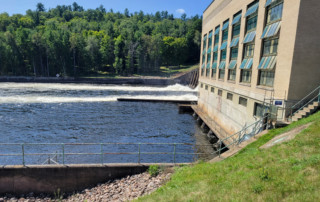 Water with dam